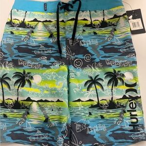 Hurley Boy's 100% Polyester Swim Shorts Size 16 New